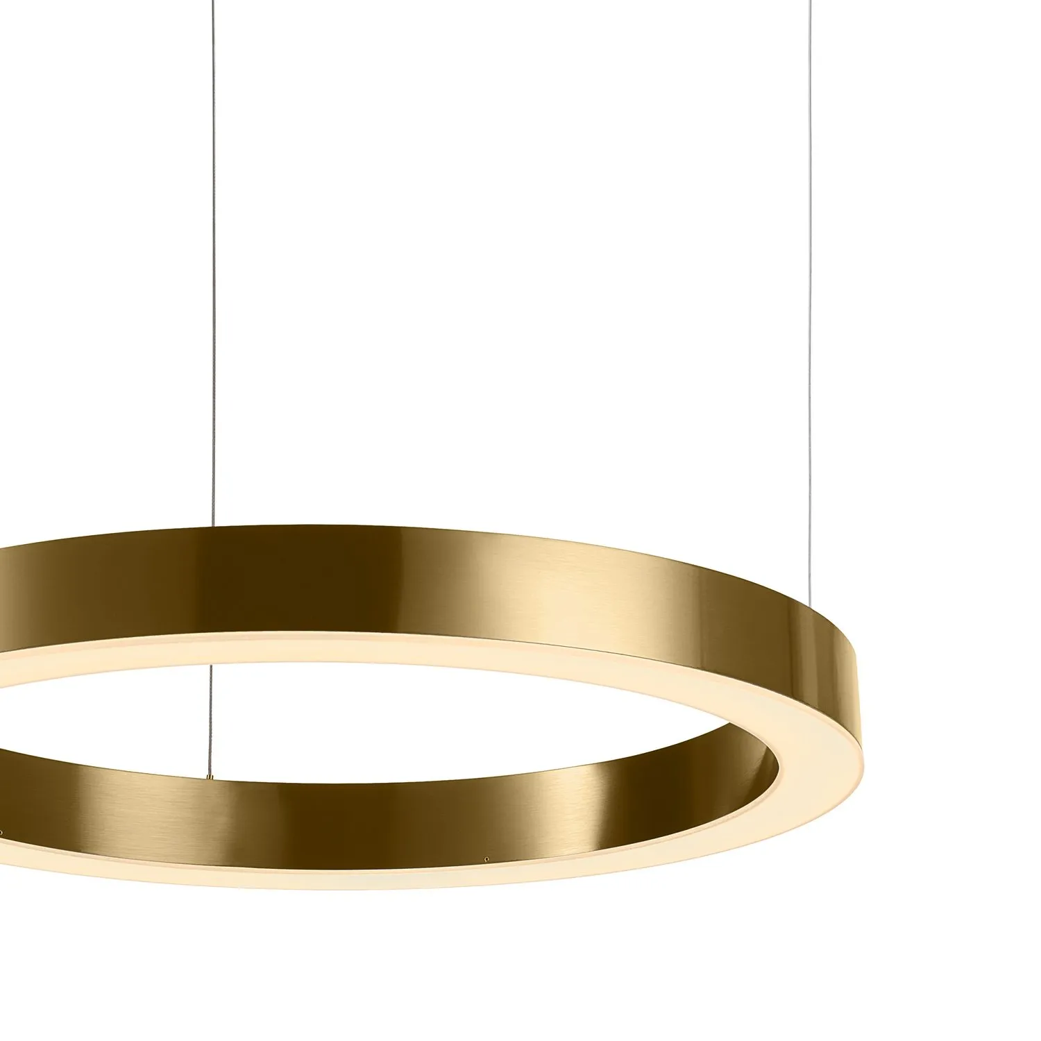 Lampa wisząca CIRCLE 60 cm - LED, ring mosiądz szczotkowany - obrazek 9