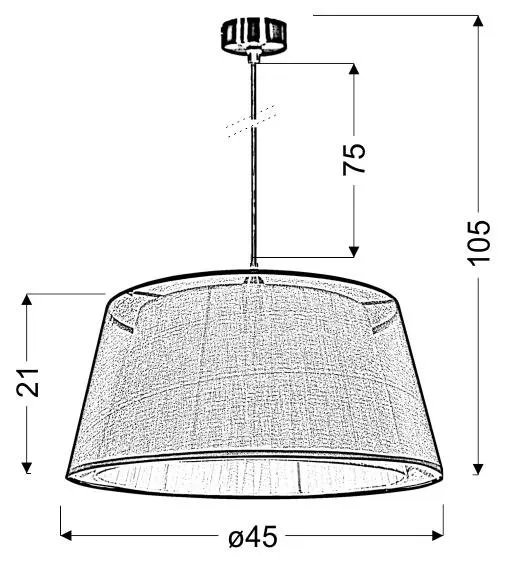CHARLIE LAMPA WISZĄCA 45 1X60W E27 BIAŁY - obrazek 2