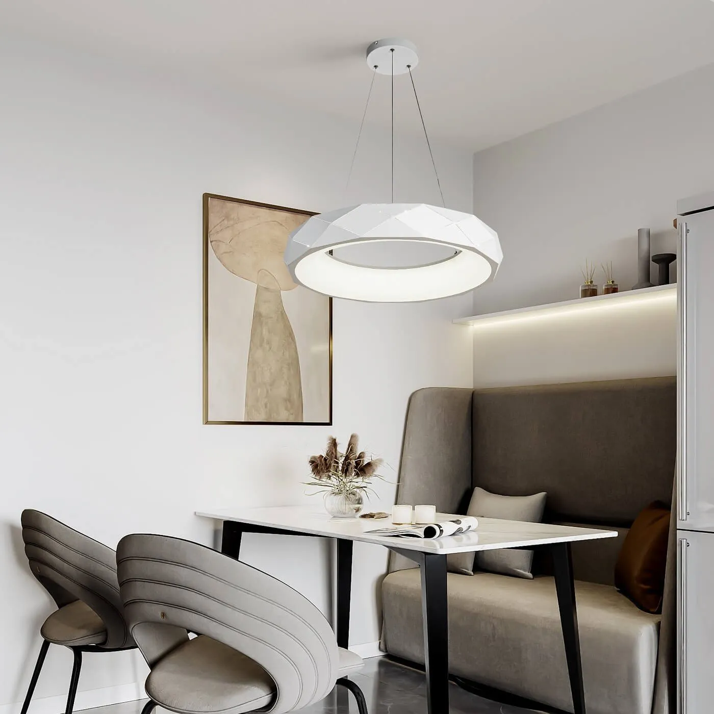 Lampa wisząca Reus biała LED 4000K - obrazek 2