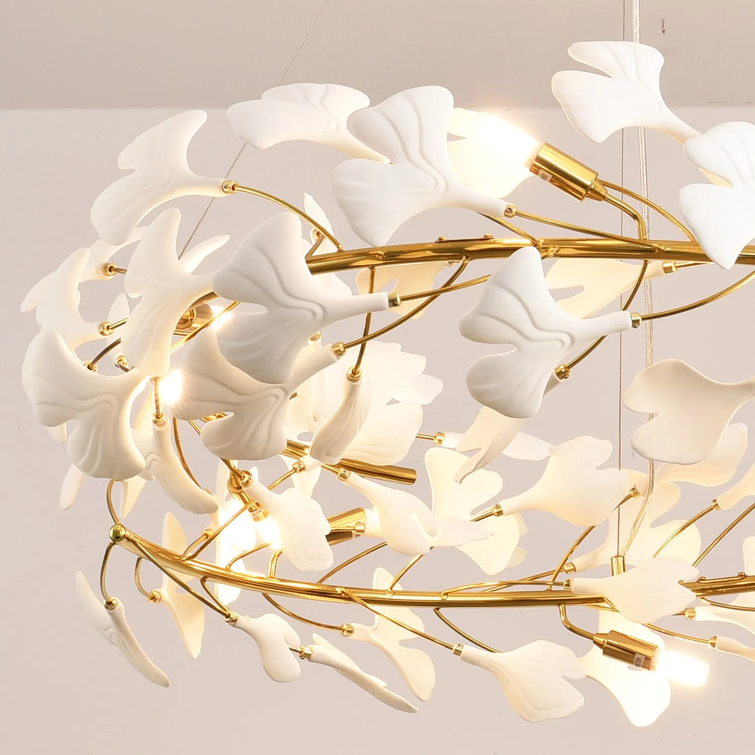 Lampa wisząca BOTANIKA 100 cm - złota, G9, regulowana, designerska - obrazek 12