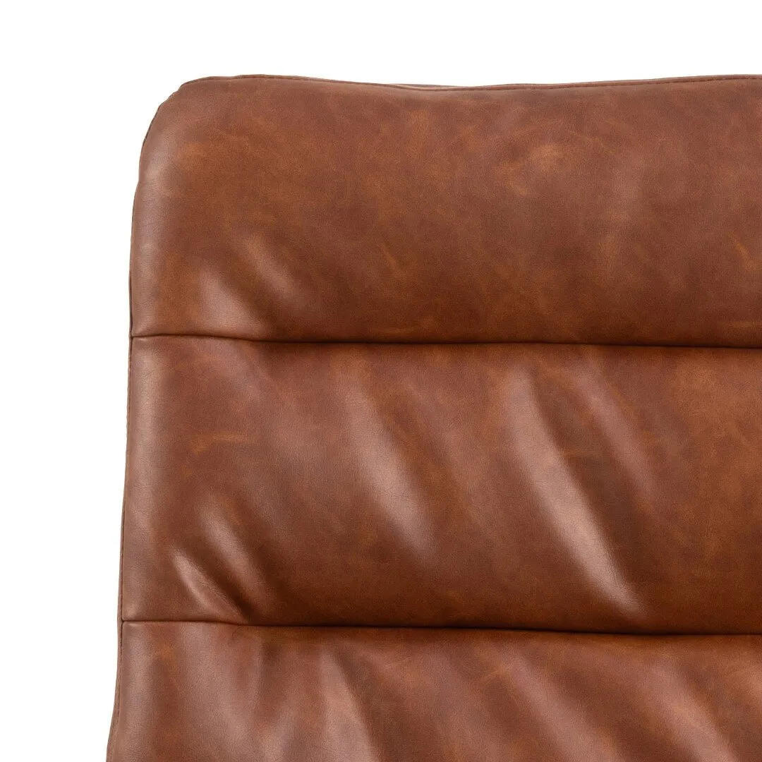 Krzesło Dean obrotowe retro brandy PU - obrazek 6