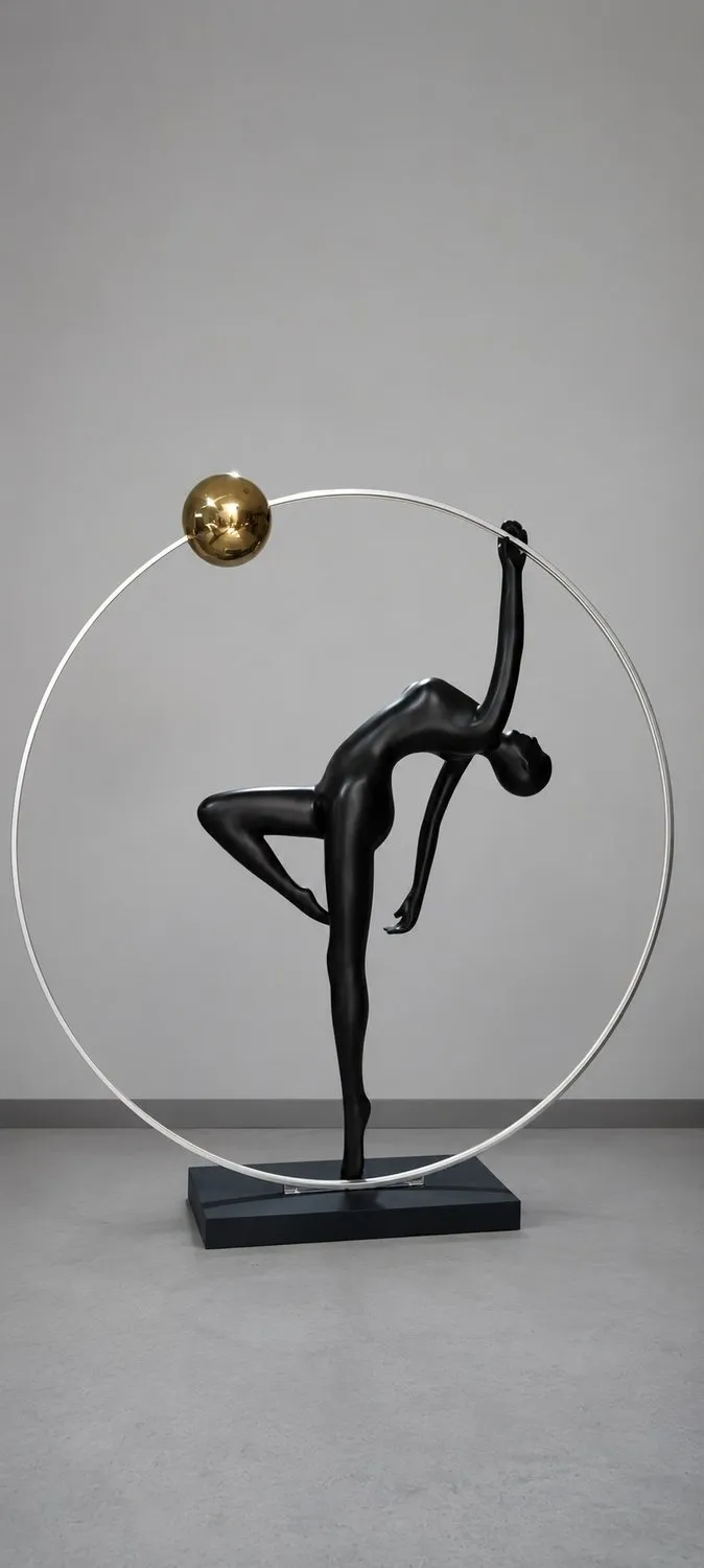 Lampa podłogowa WOMAN ARTISTIC czarna 200 cm - obrazek 3