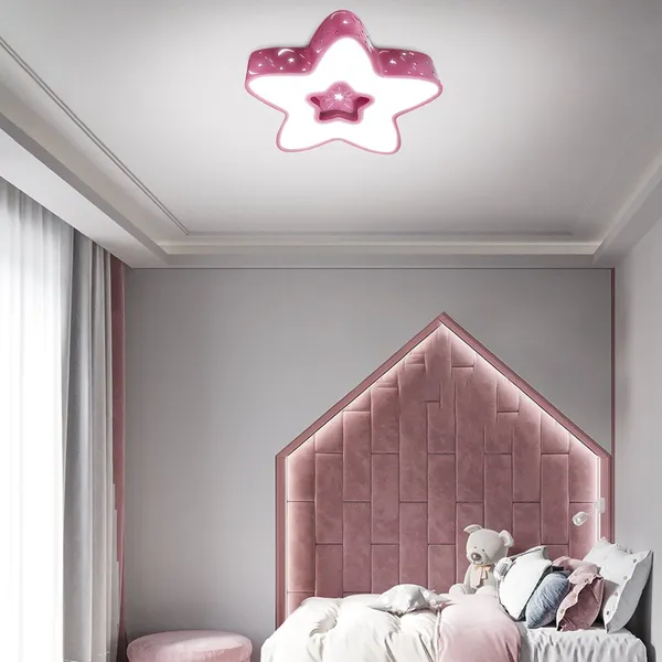 LAMPA  LED Dziecięca Różowa Gwiazdka 44W+Pilot DL-H03