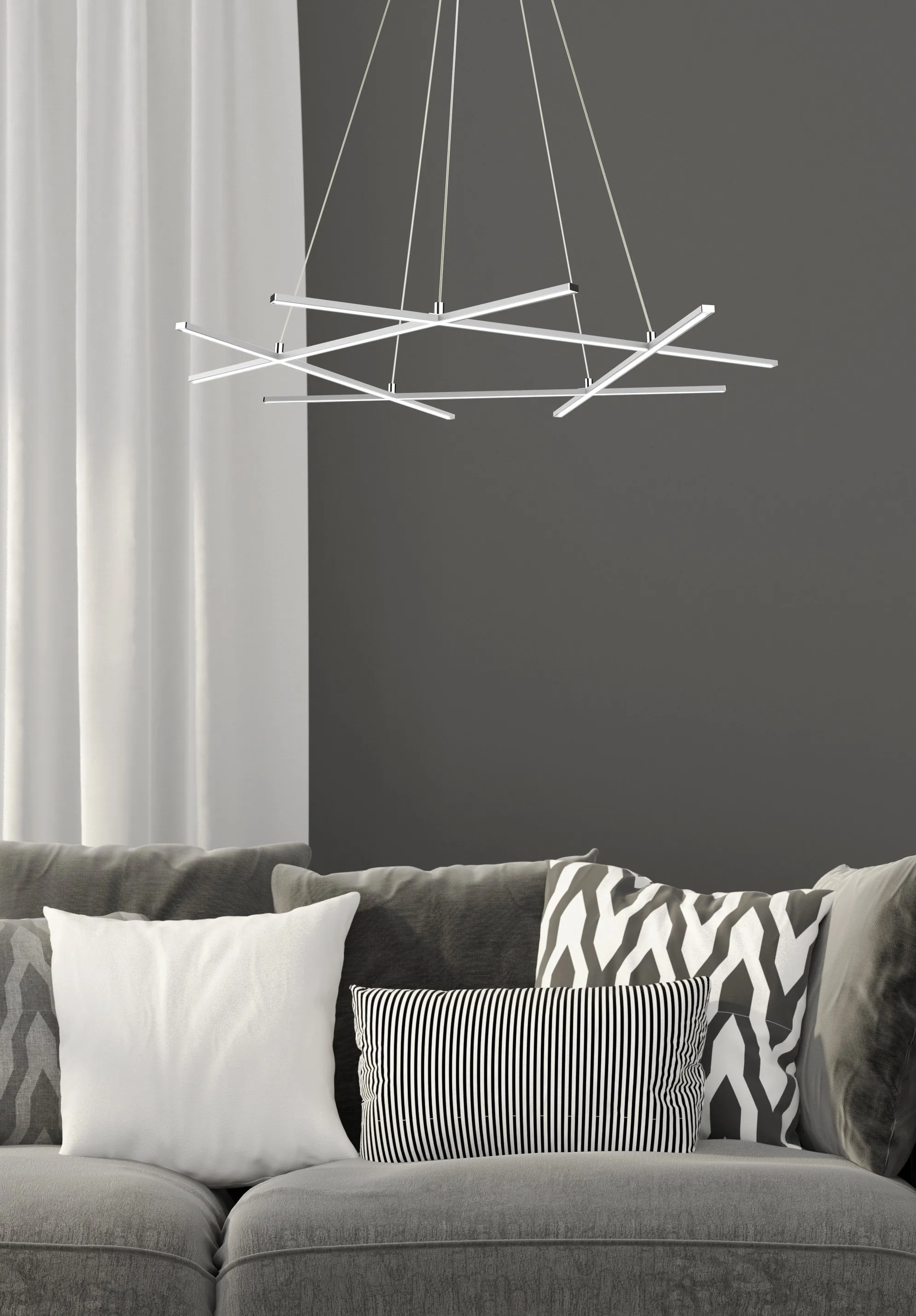 ANDROS LAMPA WISZĄCA 82X78 50W LED SREBRNY 4000K APETI - obrazek 3