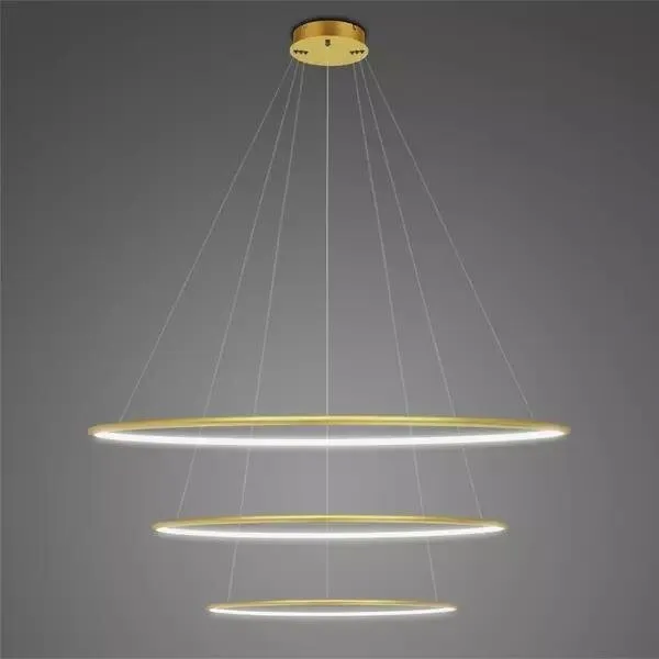 Lampa wisząca Ledowe Okręgi No.3 80cm 4k złota