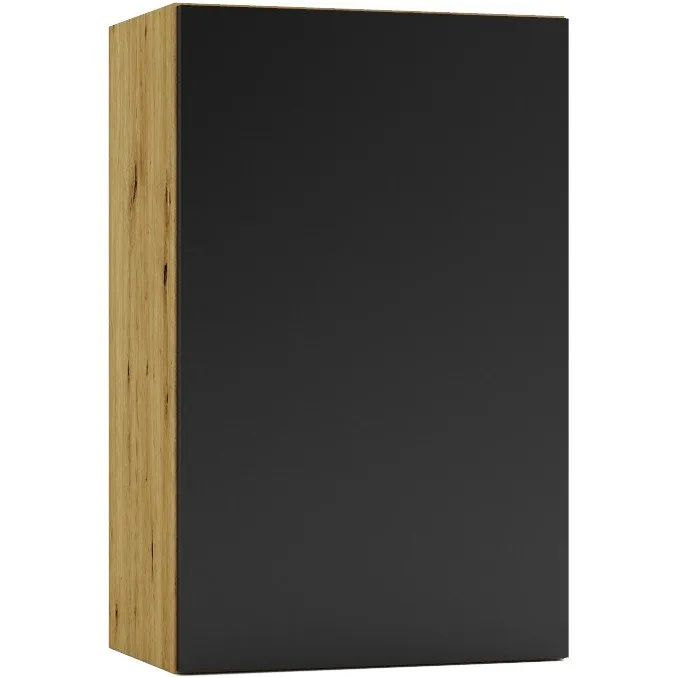 Szafka górna W45 ELLEN 20 dąb artisan / czarny groszek