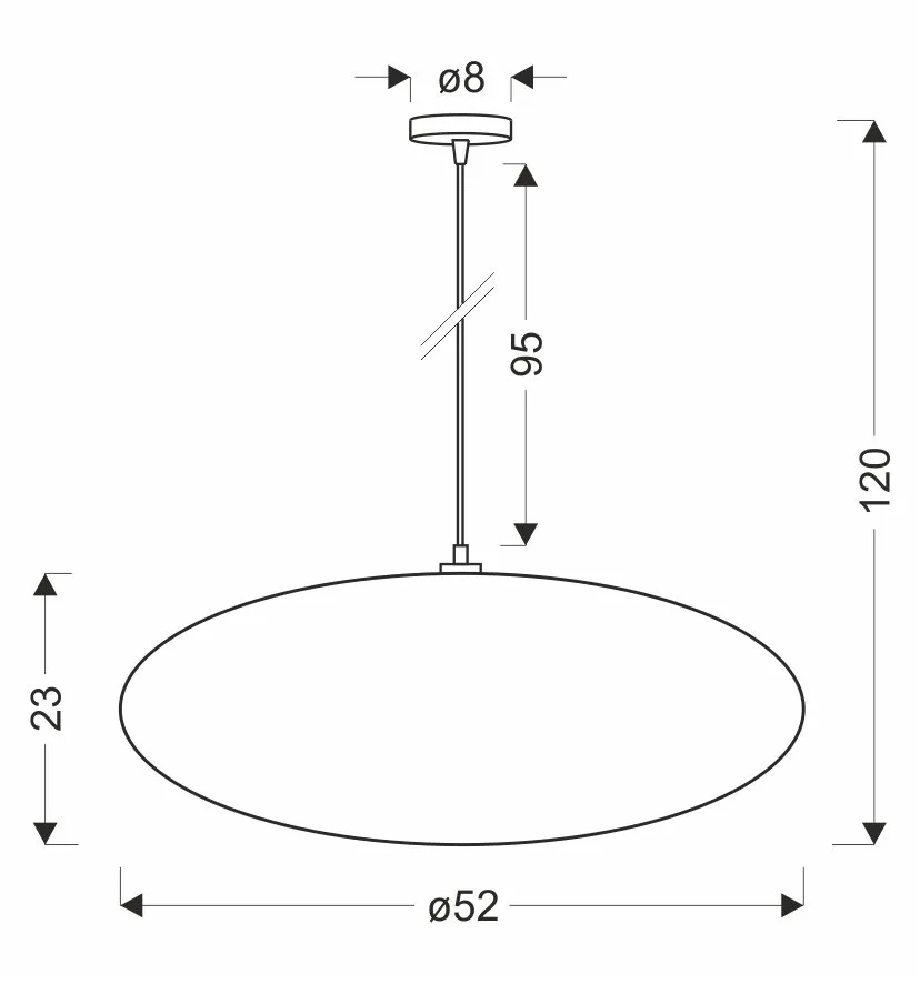 Lampa wisząca CAFEE’ skandynawska z abażurem brązowym mokka 52 cm - minimalistyczne oświetlenie sufitowe w stylu japandi E27 - obrazek 2