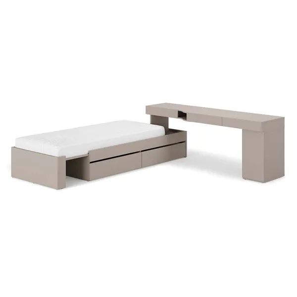 Meble młodzieżowe WOOW SET 02P szampański / clay grey