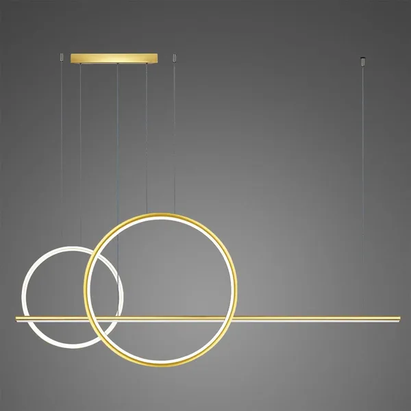 Lampa wisząca Linea No.4 60/40cm złotobiała 3k