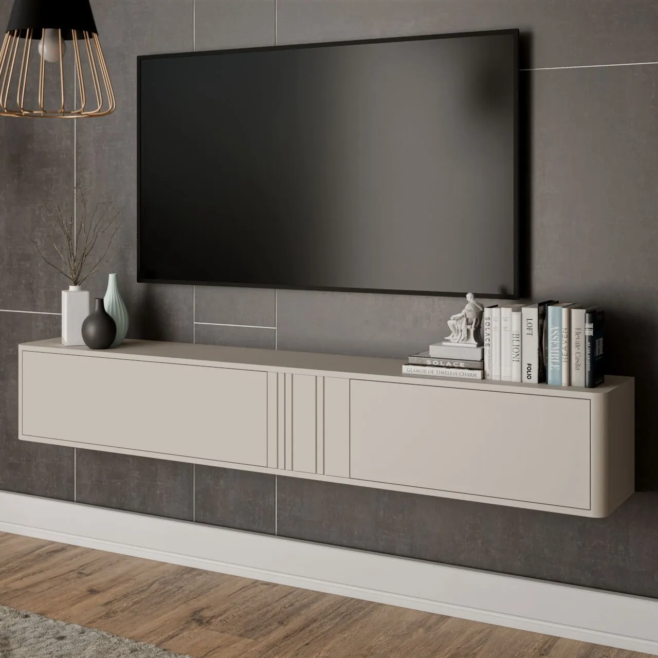Komoda RTV PLEIN 190 kaszmir - obrazek 4
