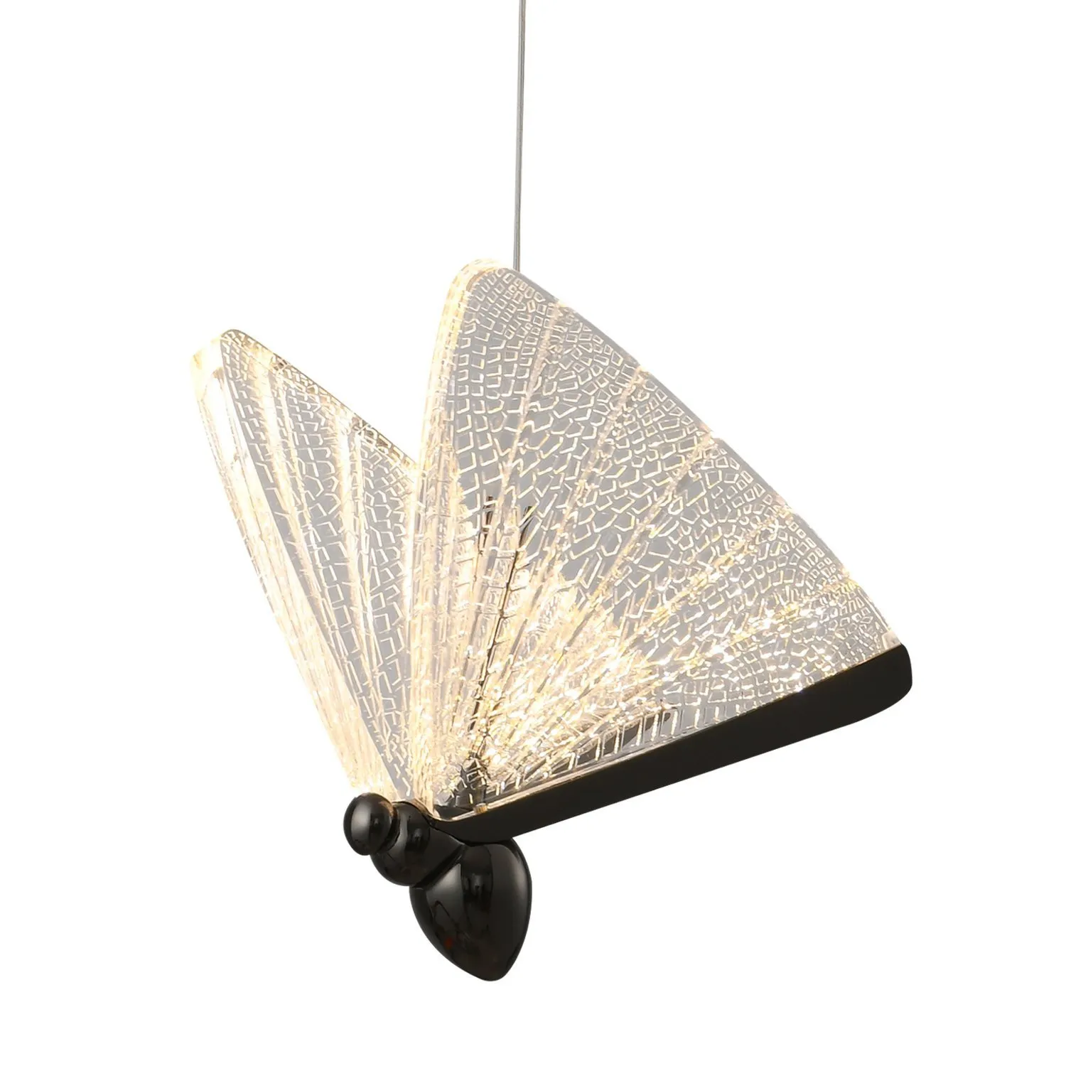 Lampa wisząca BEE LAMP 1, 21 cm- LED, czarna, w kształcie motyla - obrazek 5