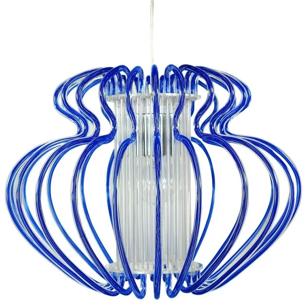 IMPERIA LAMPA WISZĄCA 1X60W E27 520X420 DUŻA NIEBIESKA PROMOCJA