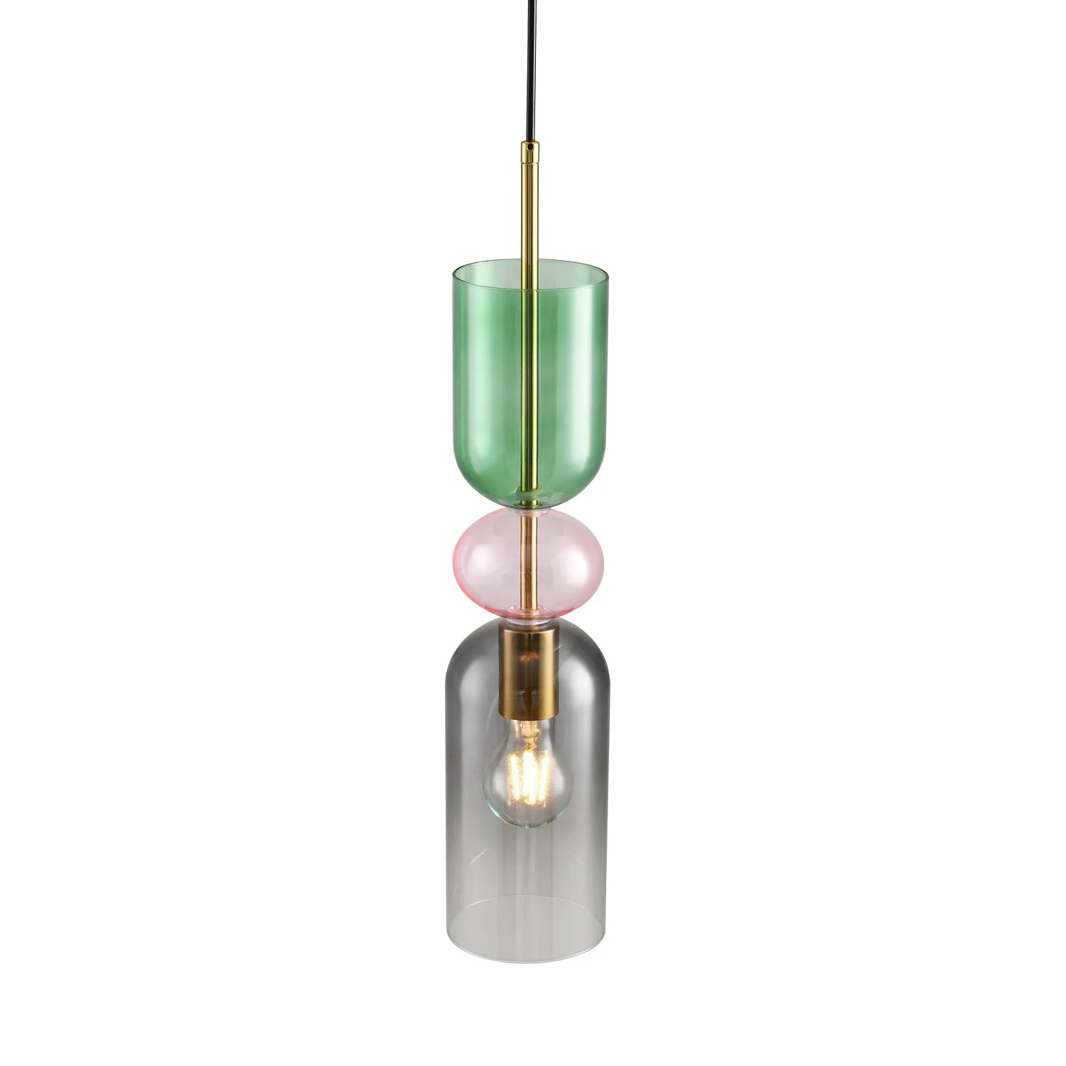 Lampa wisząca PASTELLO GREEN szklana kolorowa 11 cm - obrazek 5