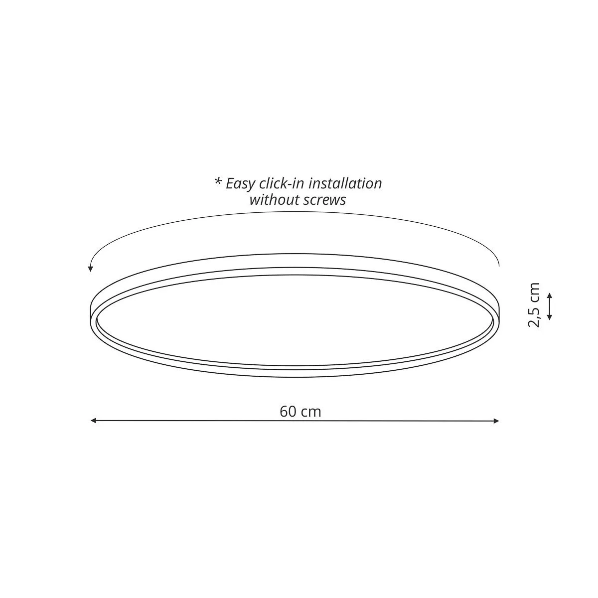 Plafon California 60 cm czarny LED CCT - obrazek 10