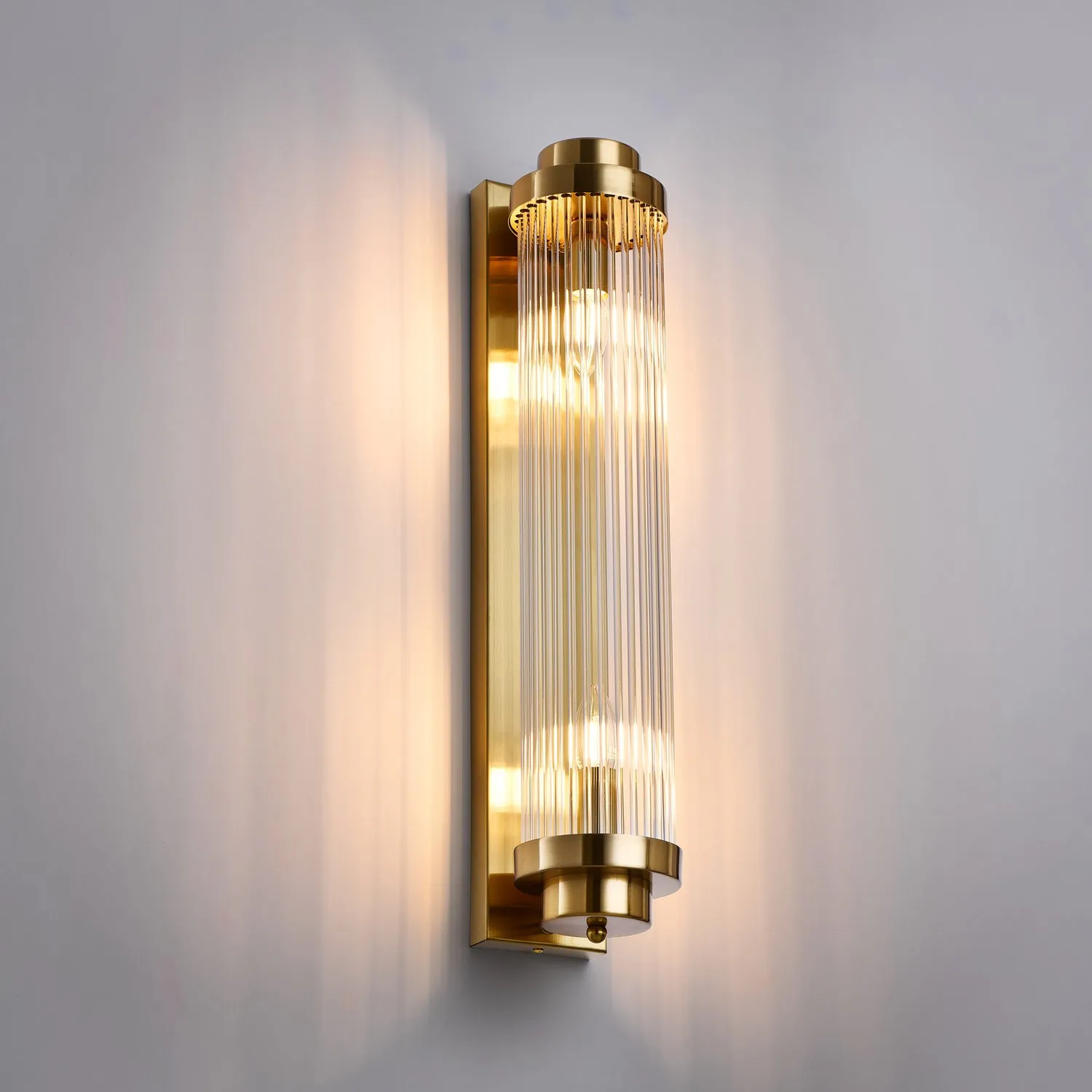 Lampa ścienna STELO 60 cm - kinkiet kryształowy LED, rama metalowa, złoty - obrazek 9