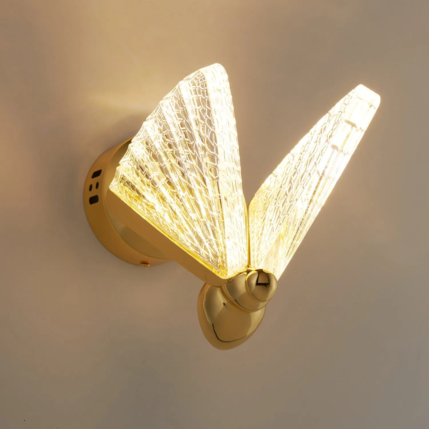 Lampa ścienna BEE LED 18 cm - złoty kinkiet dekoracyjny - obrazek 8