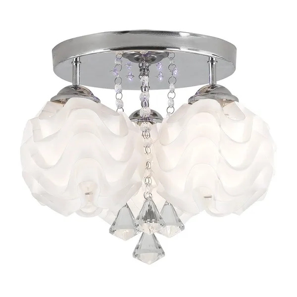 Ozdobny plafon Sada srebrny 3xE14 plus LED