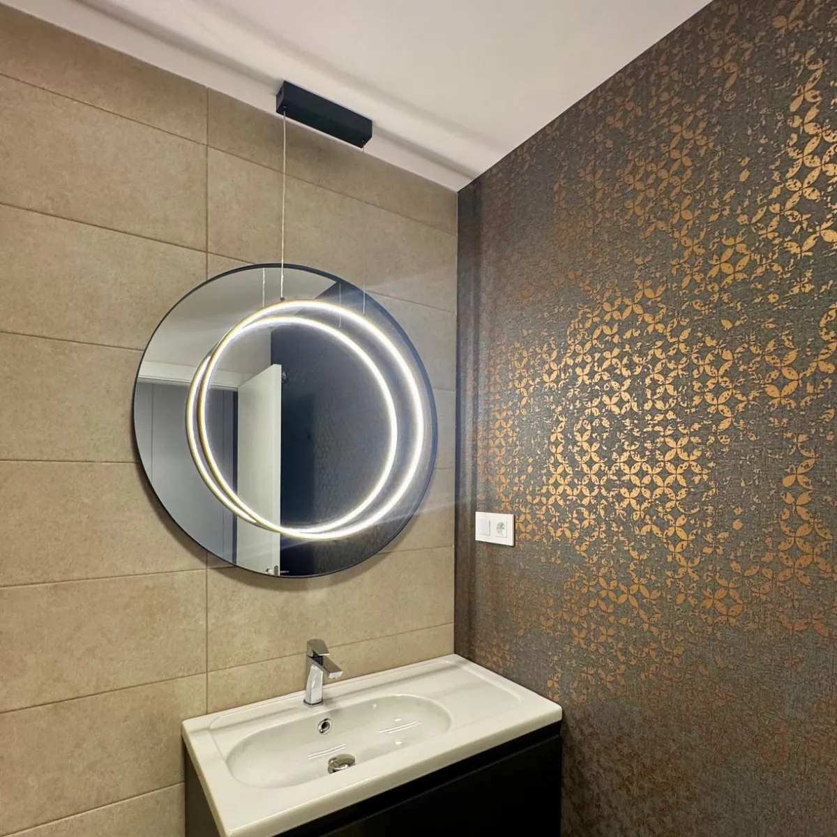 Lampa wisząca Mirror czarna LED 3000K - obrazek 4