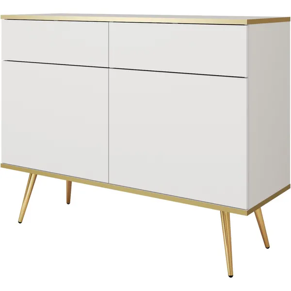 Komoda ARA KSZ107 biały + złoty