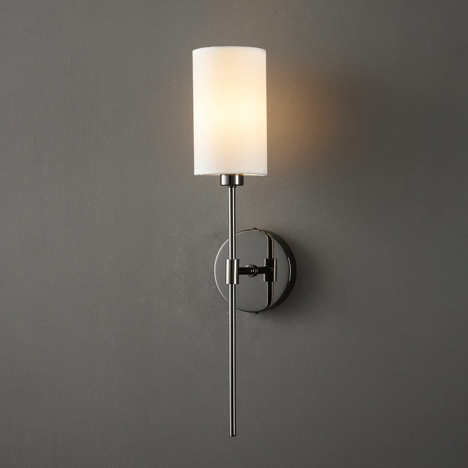 Lampa ścienna DARLING 53 cm- czarny kinkiet z abażurem - obrazek 4