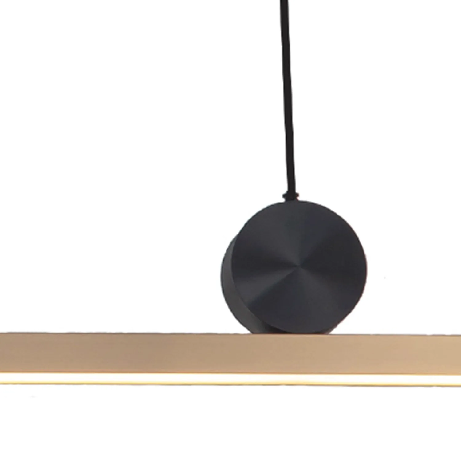 Lampa wisząca BOOGIE 88 cm- LED, złota listwa z czarnym akcentem - obrazek 4
