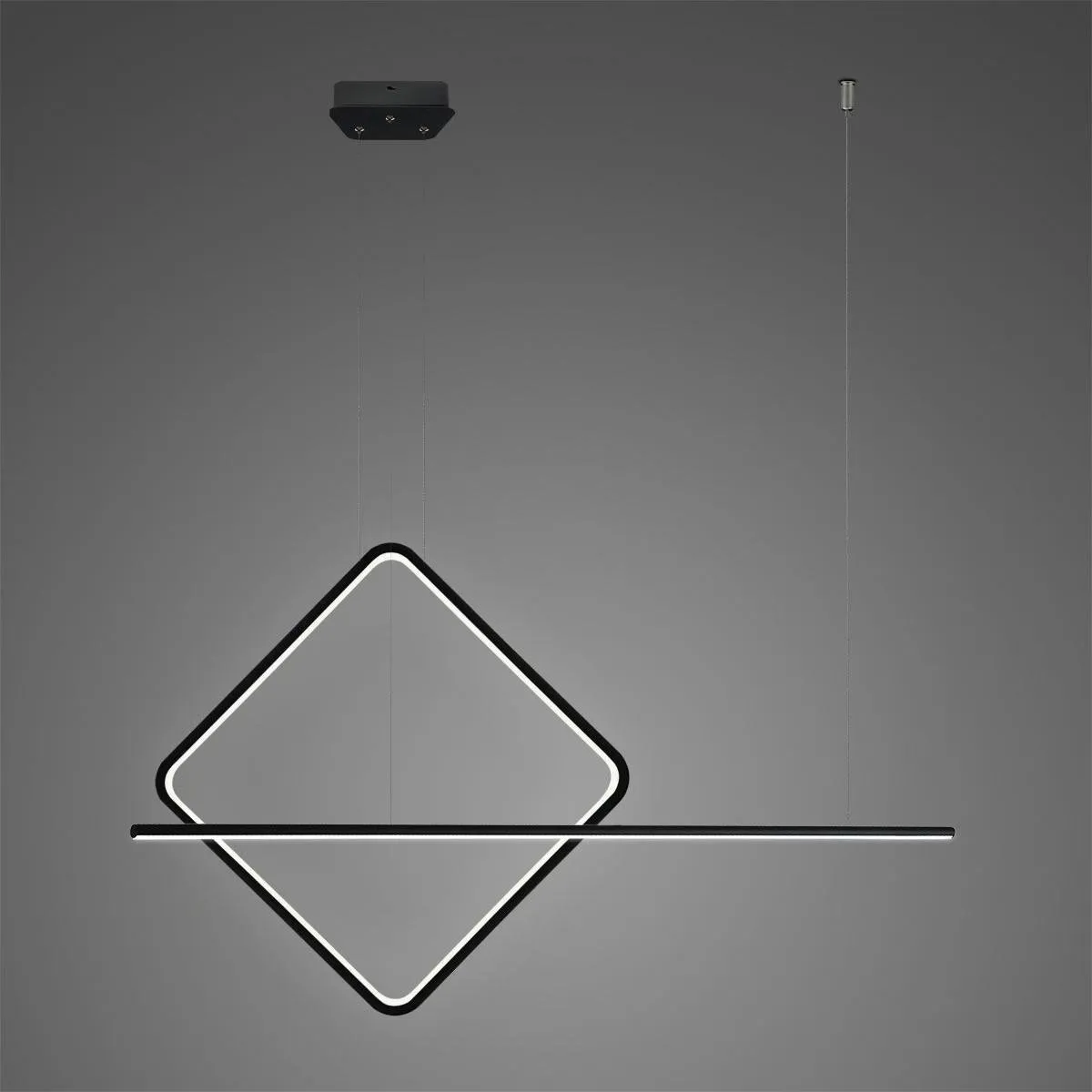 Lampa wisząca Linea No.4 A 60cm czarna 4k ściemnialna