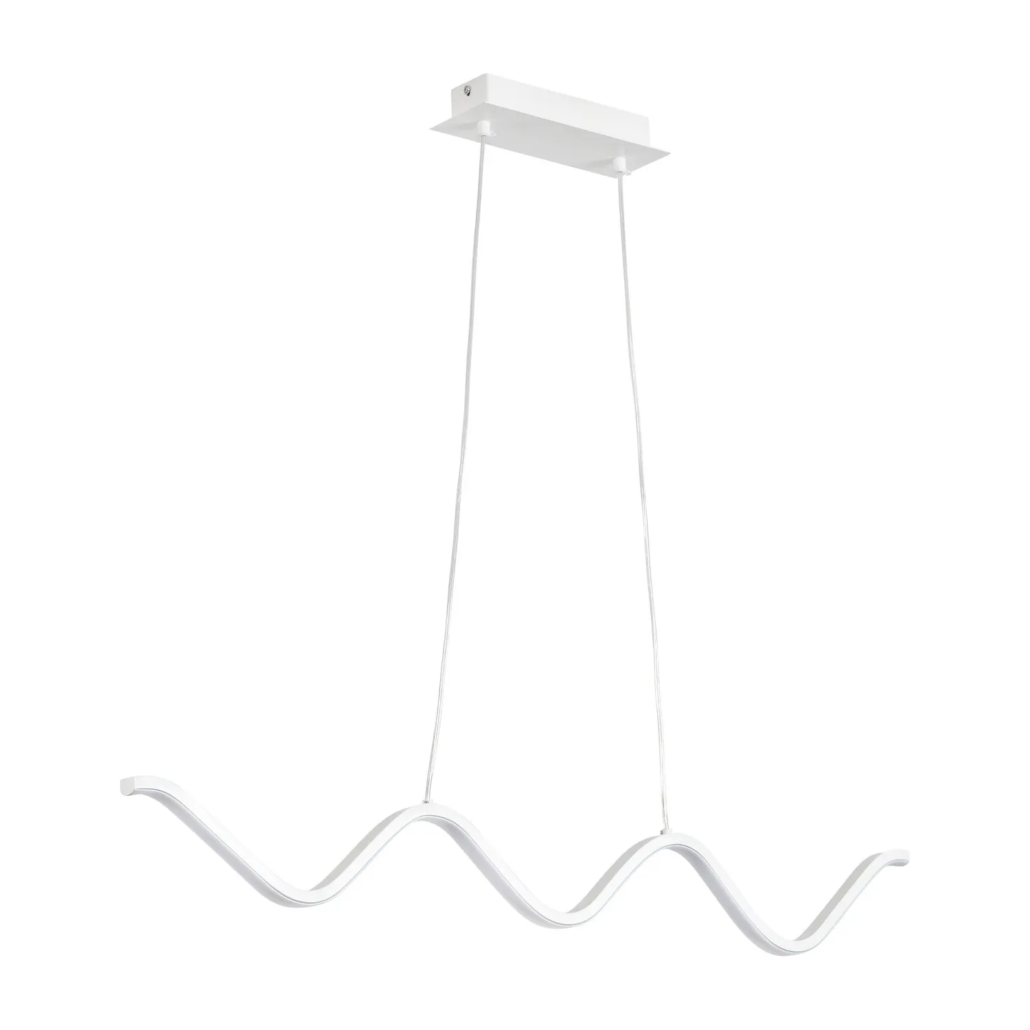 Lampa wisząca ZIGZAG 90 cm - LED, biała, falista listwa - obrazek 6