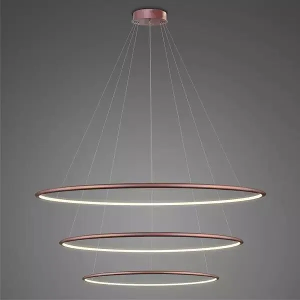 Lampa wisząca Ledowe Okręgi No.3 100cm 3k Różowe Złoto