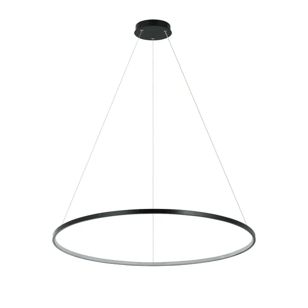 Lampa wisząca Ring 80 cm czarna LED CCT