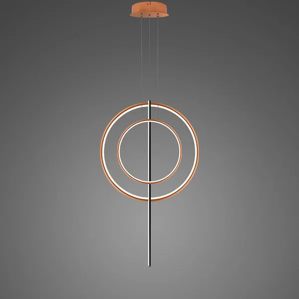 Lampa wisząca Linea No.5 60/40cm czarny miedziany 3k
