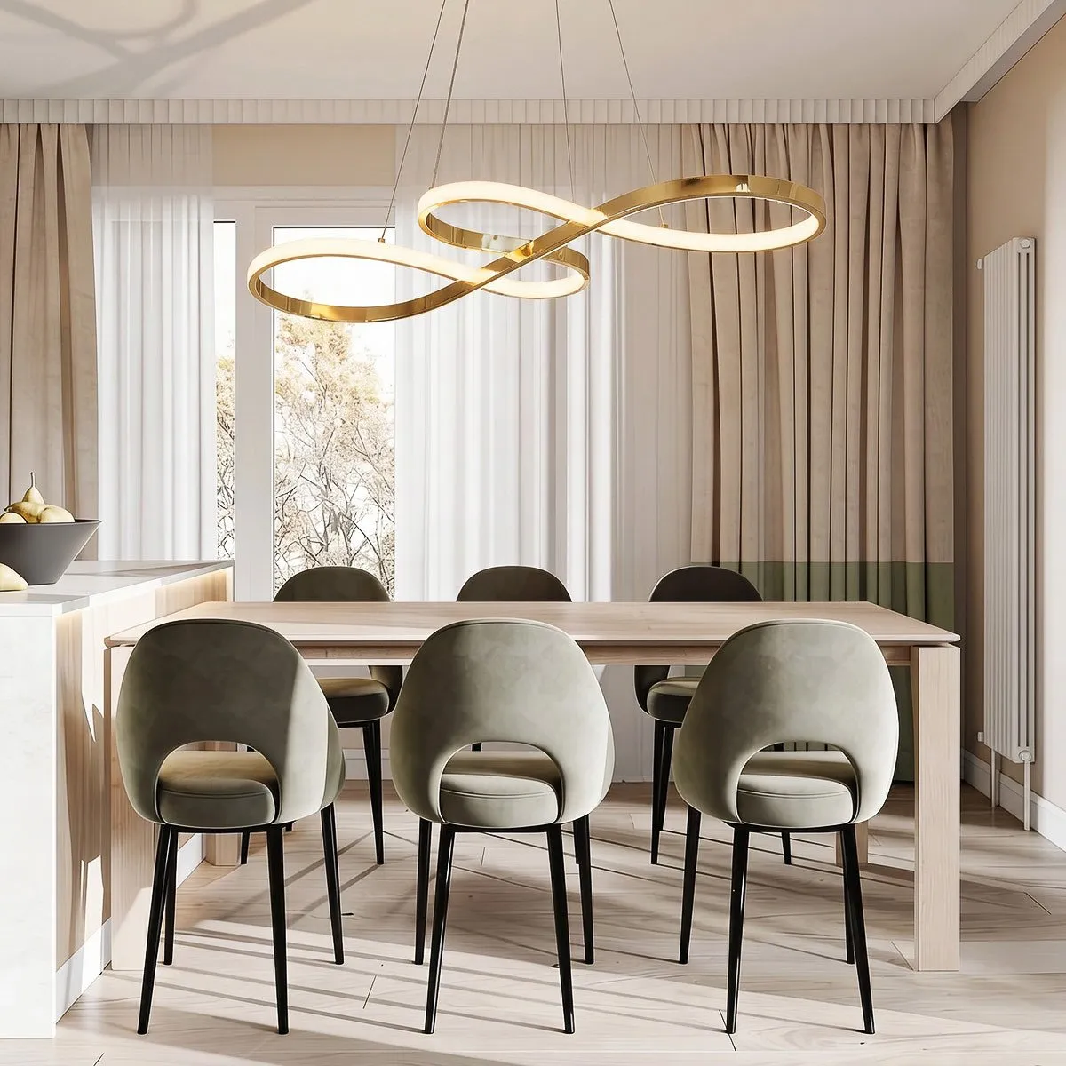 Lampa wisząca Infania złota LED CCT - obrazek 4