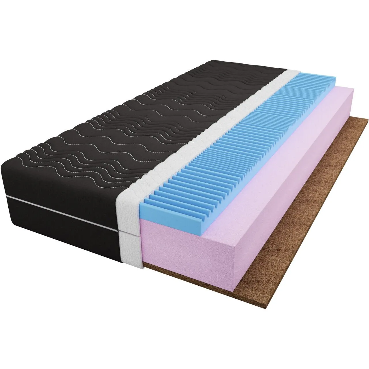 Materac piankowy + kokos 160x200 CYRIL NOIR
