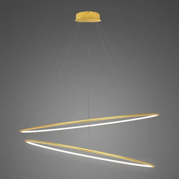 Lampa Ledowe Okręgi No.2 120cm 4k złota