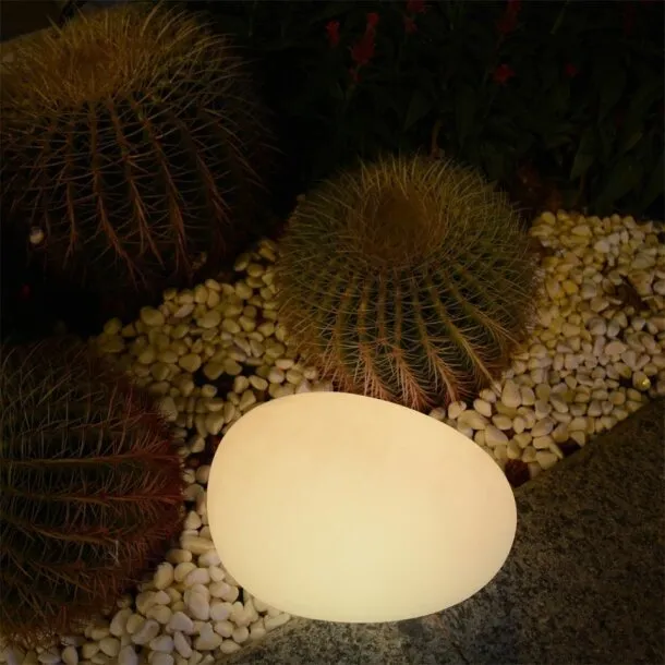 Lampa ogrodowa kamień PEBBLE M LED RGBW 16 kolorów 32 cm - obrazek 4