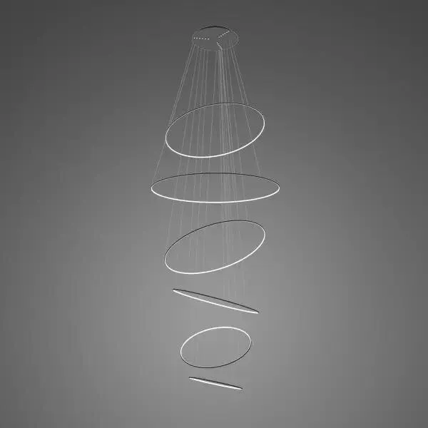 Lampa wisząca Ledowe Okręgi No.6 czarna 3k