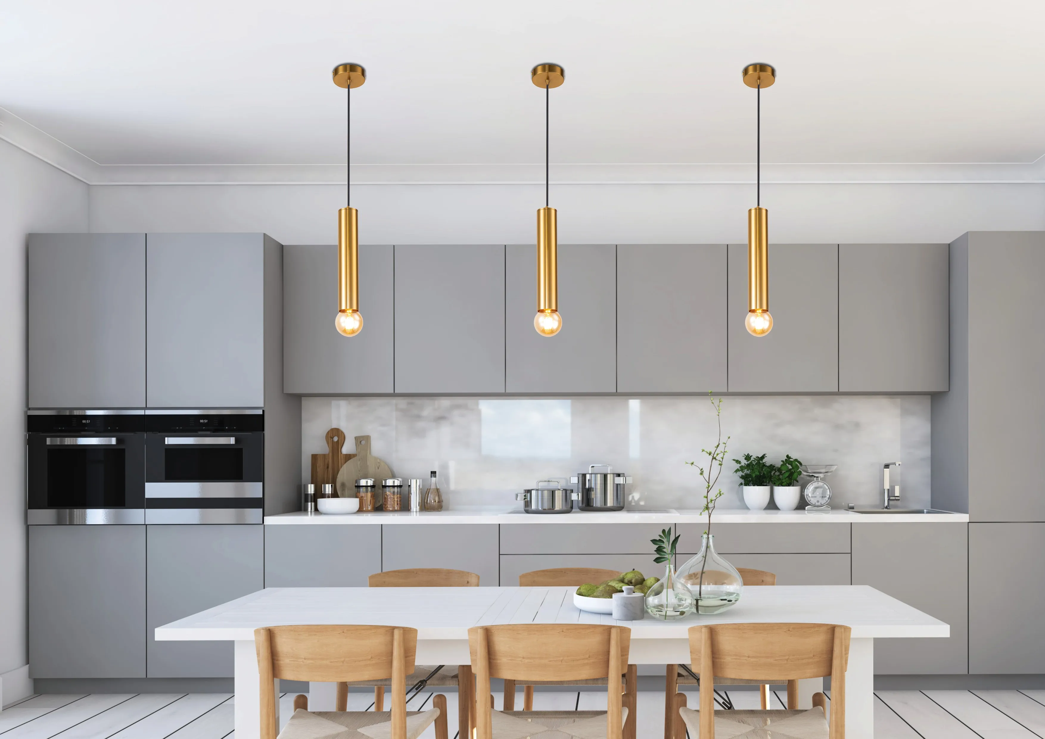 LAMPA WISZĄCA AUSTIN SLIM 300 mm 1 ZŁOTY - obrazek 2
