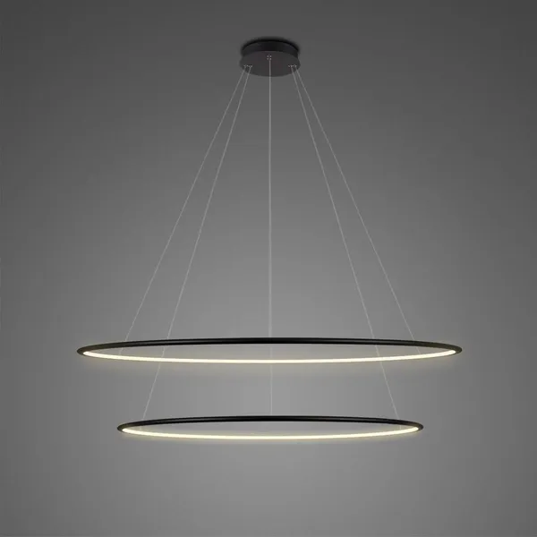 Lampa wisząca Ledowe Okręgi No.2 100cm 3k czarna Dali