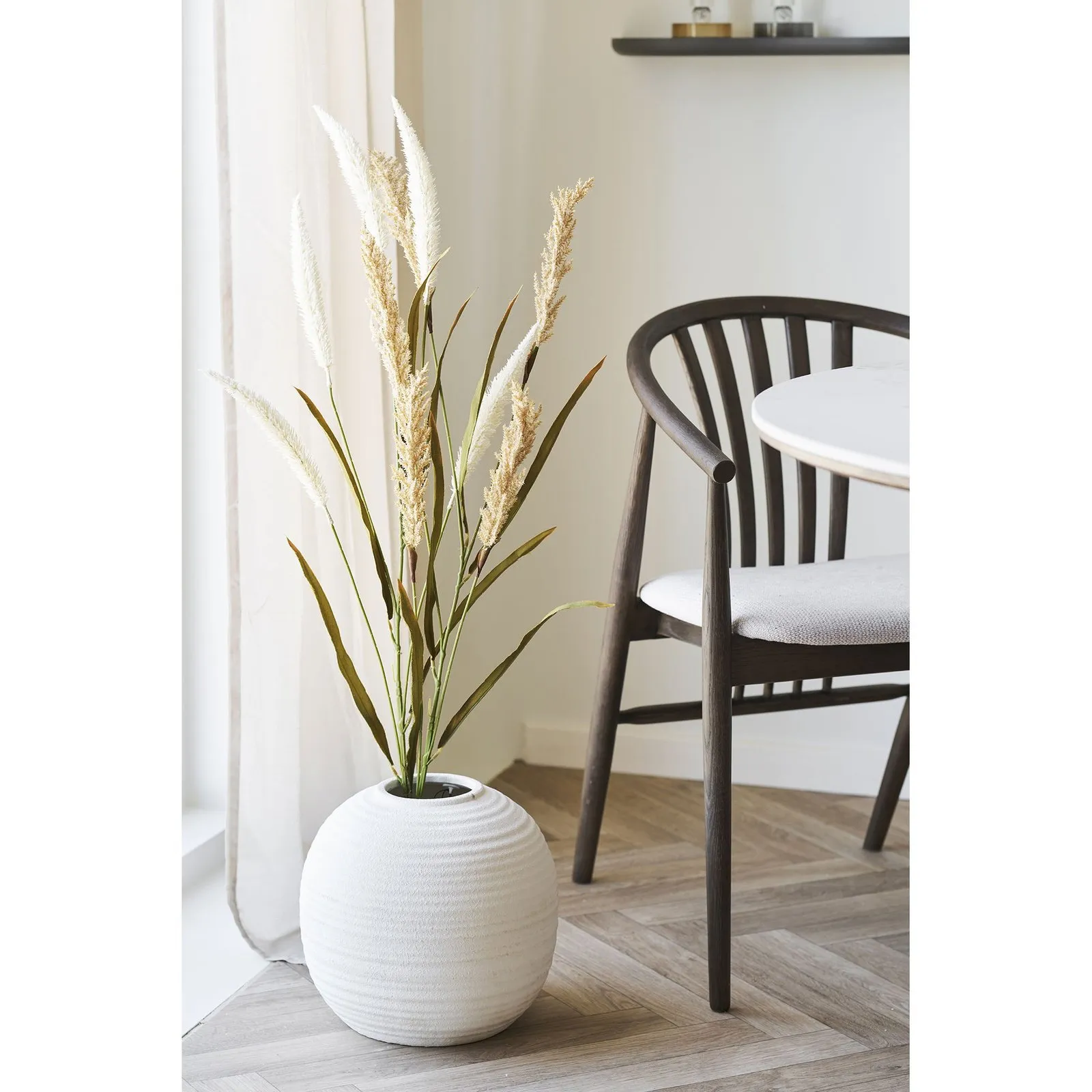 Trawa ozdobna - Trawa sztuczna, beżowo-piaskowa, 2 łodygi, wys. 130 cm - obrazek 4
