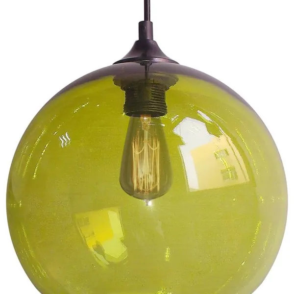 EDISON LAMPA WISZĄCA 25 1X60W E27 ZIELONY + ŻARÓWKA