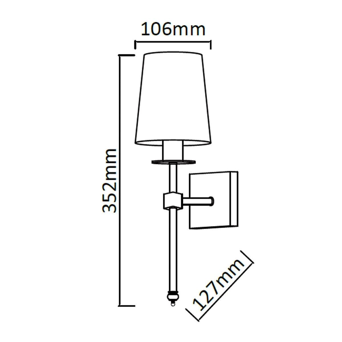 Kinkiet Casoli chrom 1xE14 - obrazek 6