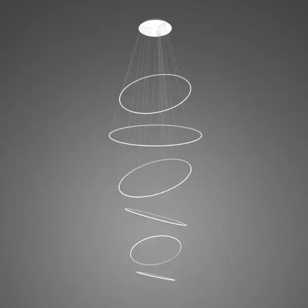Lampa wisząca Ledowe Okręgi No.6 biała3k