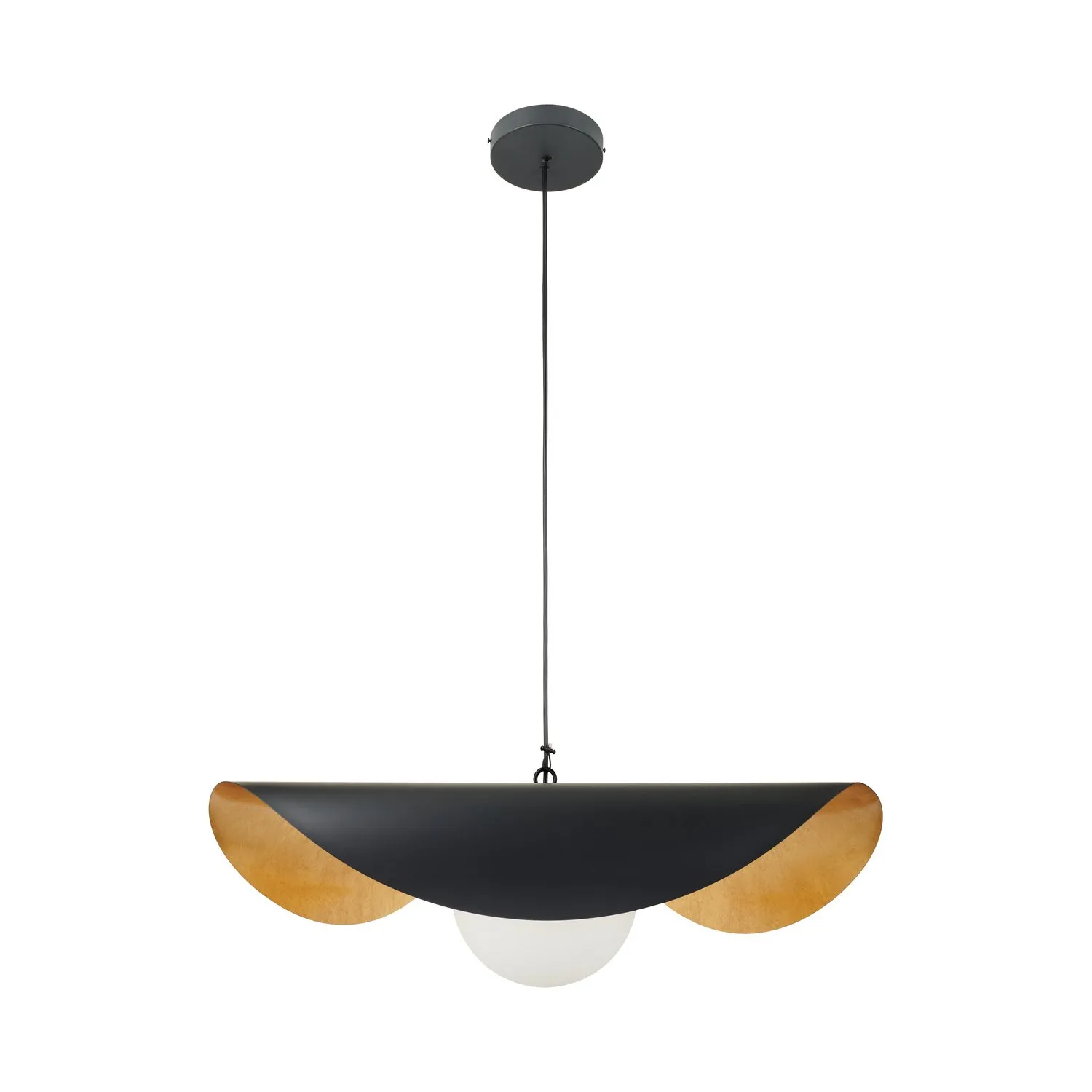 Lampa wisząca ENZO 60 cm - czarno złota - obrazek 7