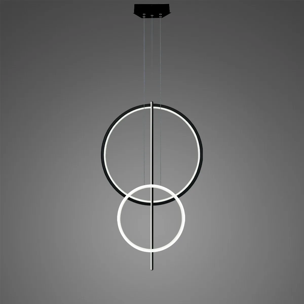Lampa wisząca Linea No.5 60/40cm czarno biała 4k v2