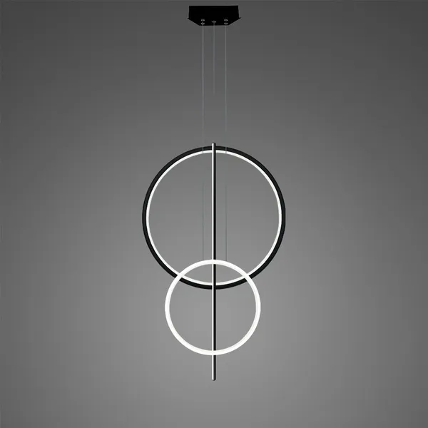 Lampa wisząca Linea No.5 60/40cm czarno biała 4k dimm v2