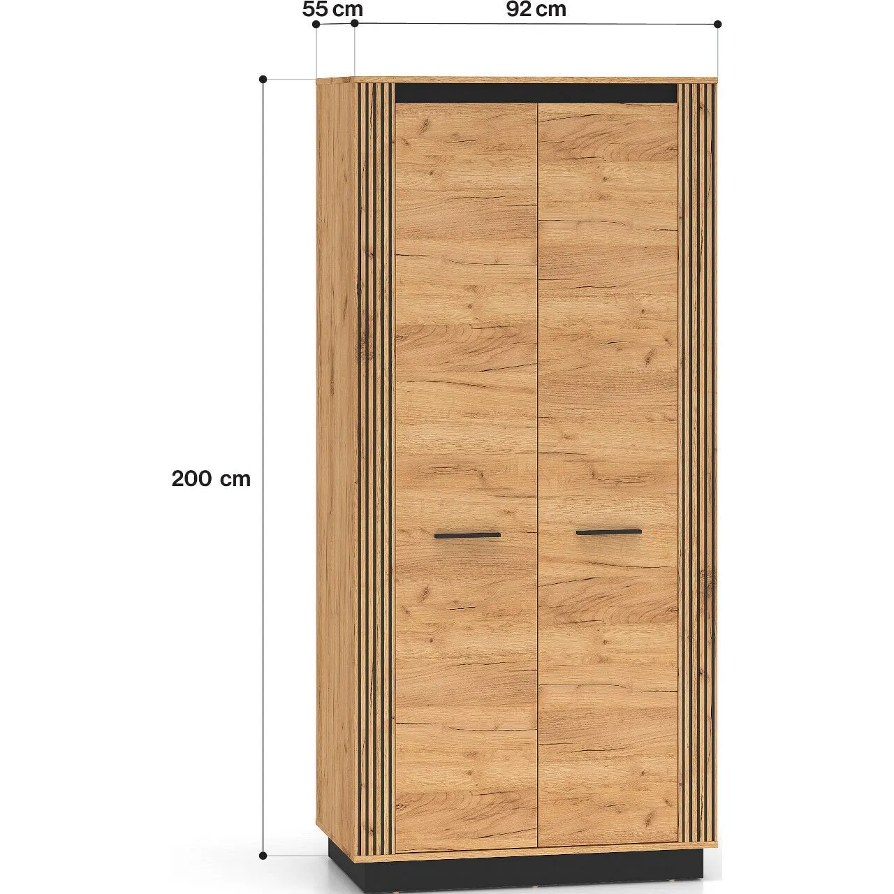 Szafa URSA 03 dąb craft złoty + czarny - obrazek 6