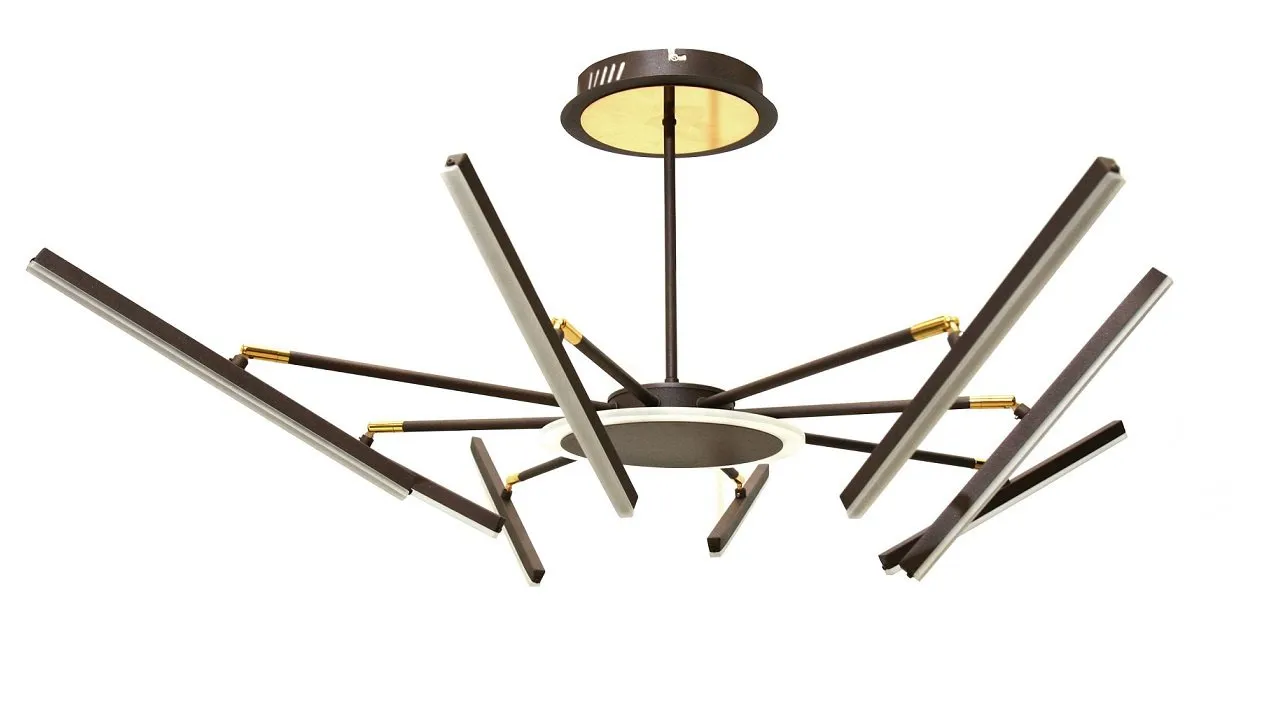 LAMPA DEKORACYJNA SUFIT 38W + PILOT - BRĄZ - ZŁOTO DL-F07 FARO - obrazek 2
