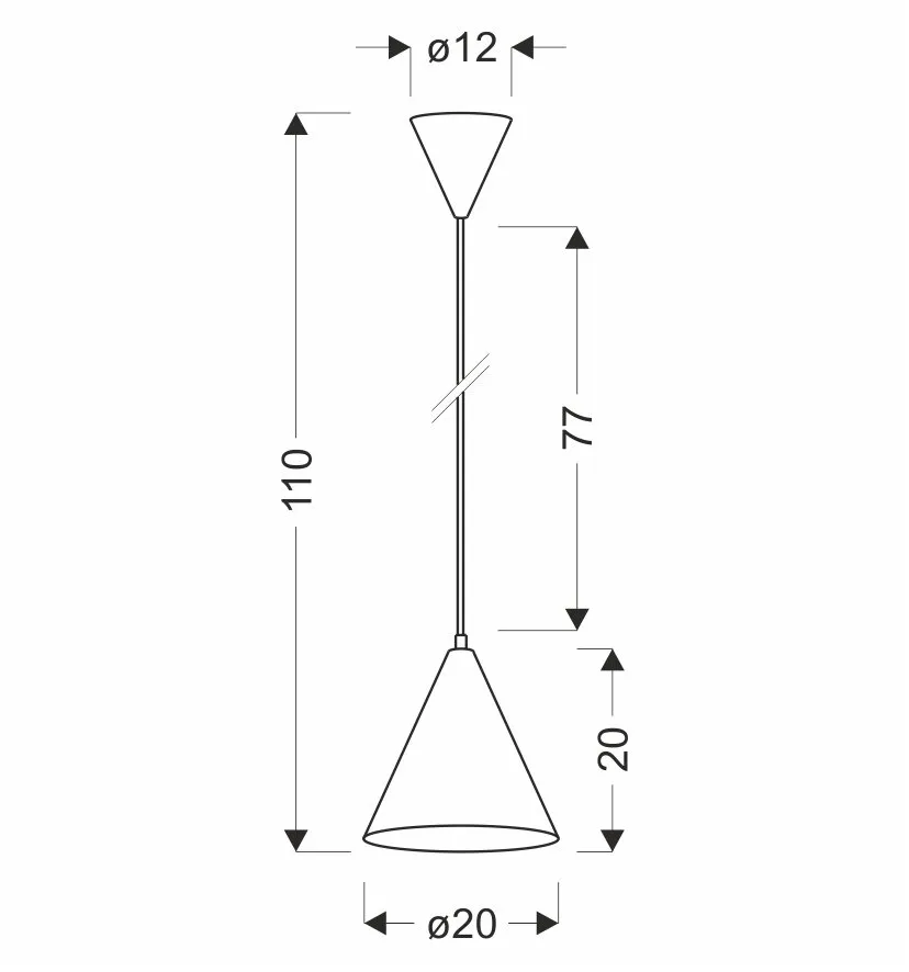 LAMPA WISZĄCA VOSS 1 BIAŁY - obrazek 3