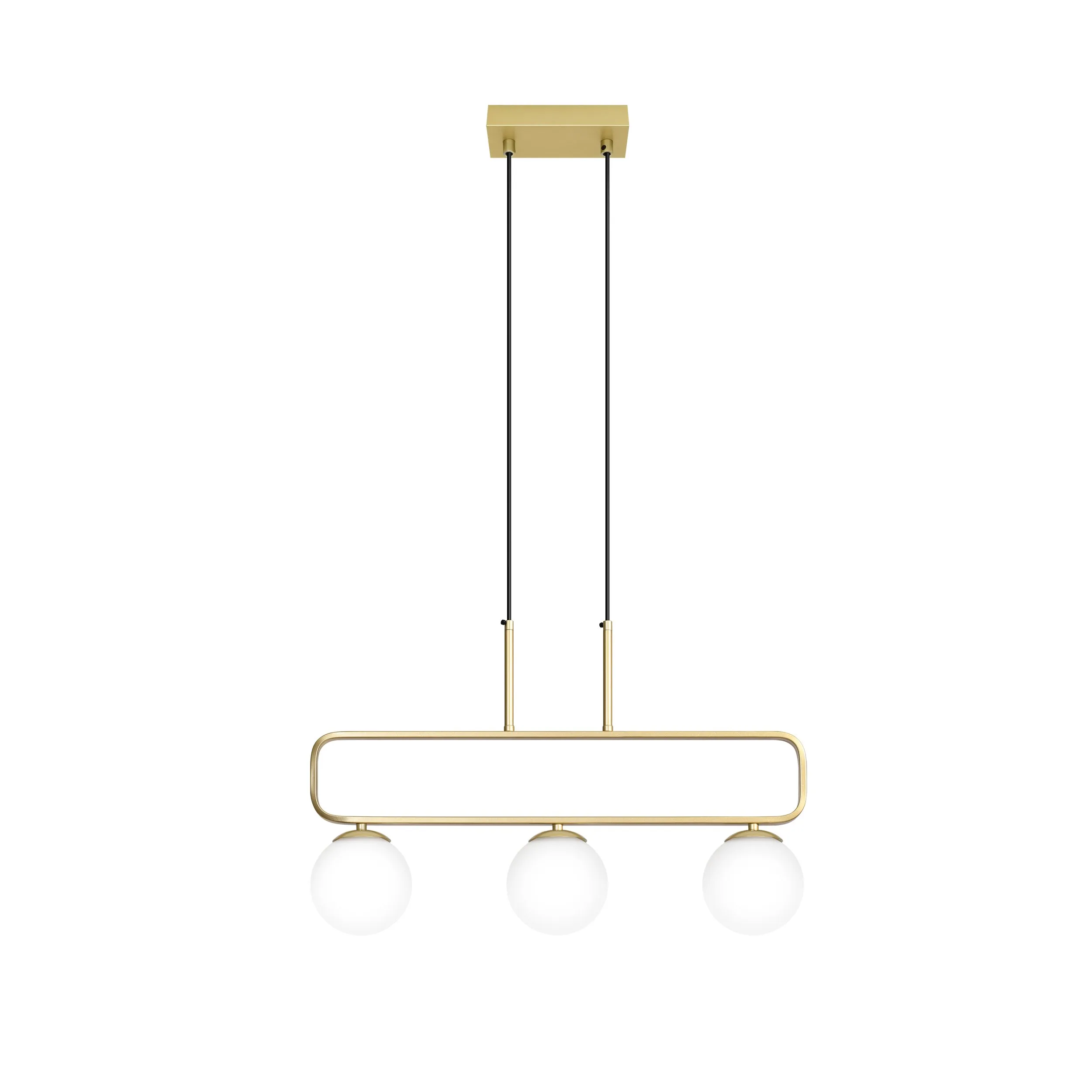 Jove lampa wisząca mosiądz 3x20w g9 klosz biały - obrazek 3