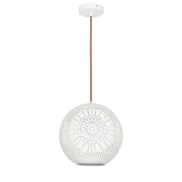 BENE LAMPA WISZĄCA 25 KULA S 1X60W E27 AŻUROWY BIAŁY
