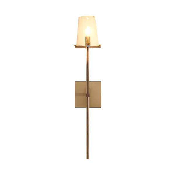 Lampa ścienna CLASSICO złota szklany klosz 62 cm